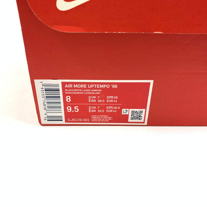 【中古美品】【メンズ】 NIKE ナイキ CJ6129-001 AIR MORE UPTEMPO "LASER CRIMSON" スニーカー 靴　 160-260603-st-01-otoh カラー：ラック/ホワイト/レーザークリムゾン 万代Net店