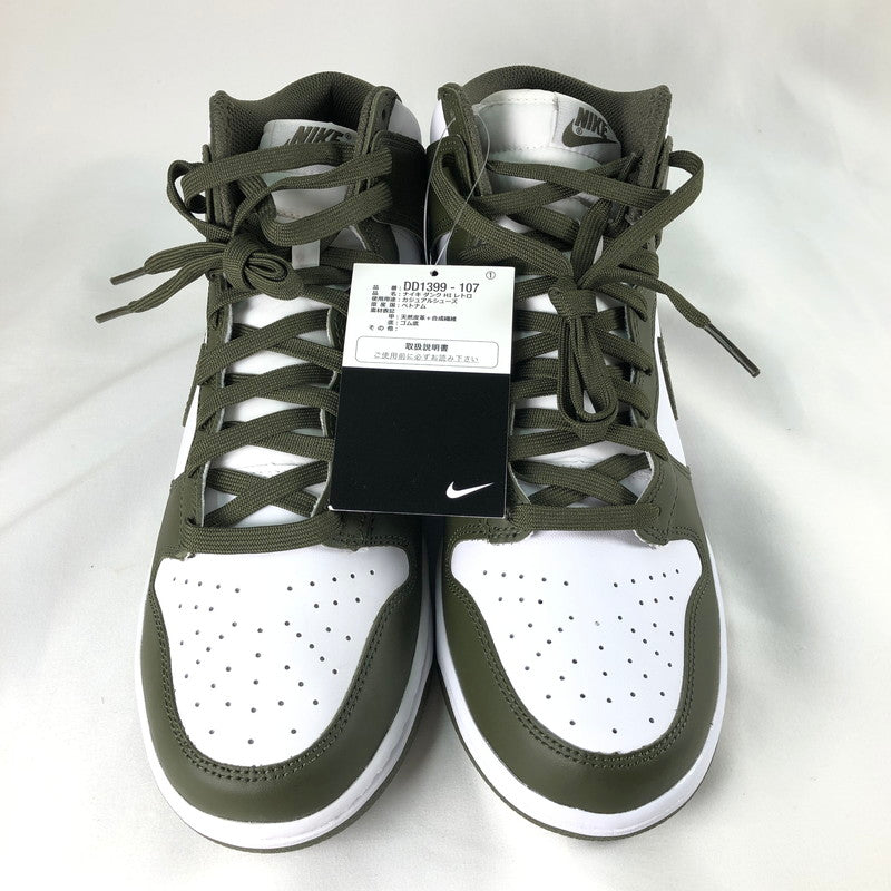 【中古美品】【メンズ】 NIKE DD1399-107 DUNK HIGH CHAMPIONSHIP KHAKI ナイキ ダンク ハイ レトロ ホワイト カーゴ カーキ スニーカー 靴 160-260611-sm-02-otoh カラー：ホワイト カーゴ カーキ 万代Net店