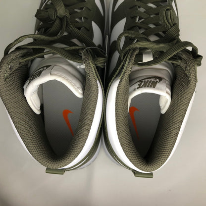 【中古美品】【メンズ】 NIKE DD1399-107 DUNK HIGH CHAMPIONSHIP KHAKI ナイキ ダンク ハイ レトロ ホワイト カーゴ カーキ スニーカー 靴 160-260611-sm-02-otoh カラー：ホワイト カーゴ カーキ 万代Net店