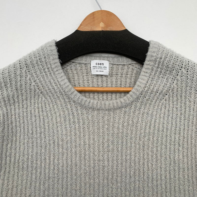 【中古品】【メンズ】 COEN コーエン ニット セーター ブランド 古着 (fuz) 147-260606-gm-12-oto サイズ：M カラー：グレー 万代Net店