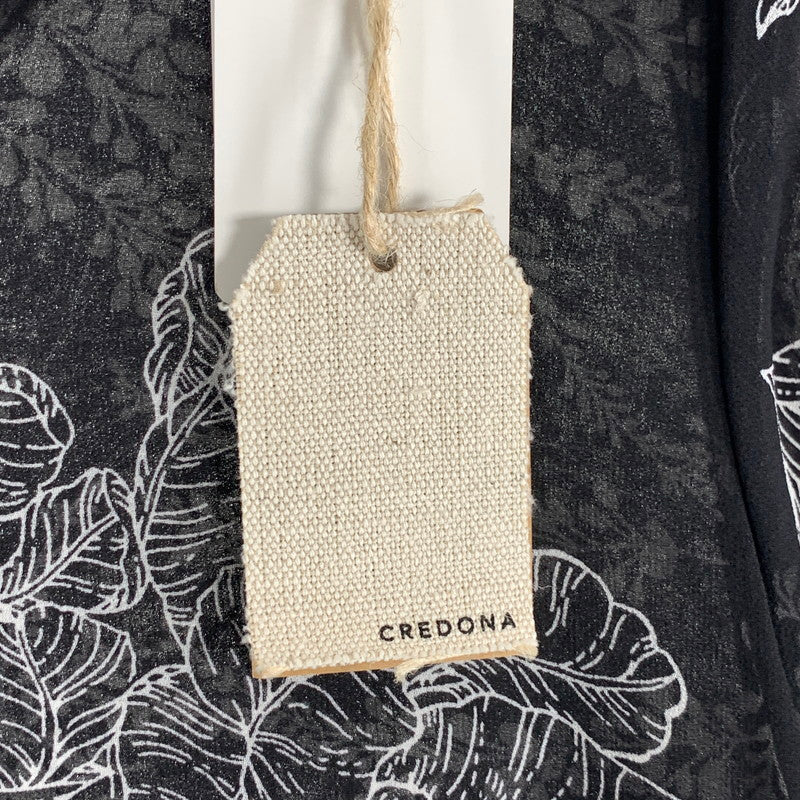 【中古美品】【レディース】 CREDONA 1421130505-0 クレドナ リバーシブルボタニカル柄ワンピース トップス ブランド 古着 (fuz) 147-260606-gm-24-oto サイズ：F カラー：ブラック 万代Net店