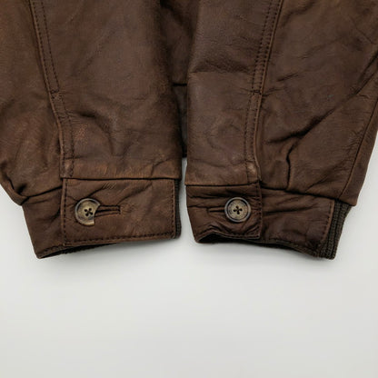 【中古品】【メンズ】 JOS.A.BANK ジョス・エー・バンク ヴィンテージ レザージャケット 147-260612-sm-04-otoh カラー：ダークブラウン 万代Net店