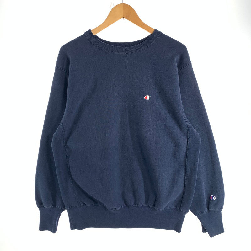【中古品】【メンズ】 CHAMPION 90'S REVERSE WEAVE SWEATSHIRT チャンピオン 90s リバースウィーブ スウェット ブランド 古着 (fuz) 147-260606-gm-16-oto サイズ：XL カラー：ネイビー 万代Net店
