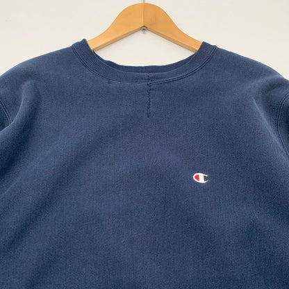 【中古品】【メンズ】 CHAMPION 90'S REVERSE WEAVE SWEATSHIRT チャンピオン 90s リバースウィーブ スウェット ブランド 古着 (fuz) 147-260606-gm-16-oto サイズ：XL カラー：ネイビー 万代Net店