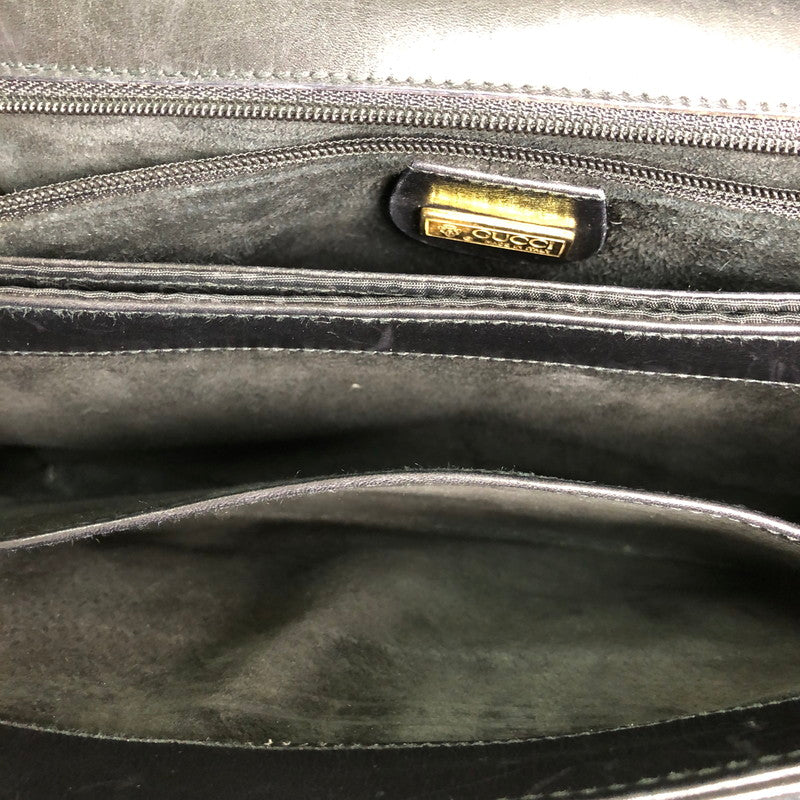 【中古品】【レディース】 GUCCI 000 110 0092 グッチ レザーハンドバッグ カバン ヴィンテージ ハンドバッグ 180-260623-sm-02-otoh カラー：ブラック 万代Net店