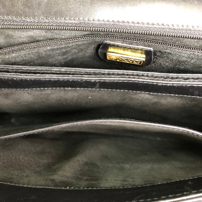 【中古品】【レディース】 GUCCI 000 110 0092 グッチ レザーハンドバッグ カバン ヴィンテージ ハンドバッグ 180-260623-sm-02-otoh カラー：ブラック 万代Net店