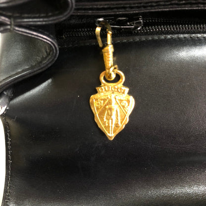 【中古品】【レディース】 GUCCI 000 110 0092 グッチ レザーハンドバッグ カバン ヴィンテージ ハンドバッグ 180-260623-sm-02-otoh カラー：ブラック 万代Net店