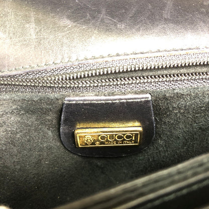 【中古品】【レディース】 GUCCI 000 110 0092 グッチ レザーハンドバッグ カバン ヴィンテージ ハンドバッグ 180-260623-sm-02-otoh カラー：ブラック 万代Net店