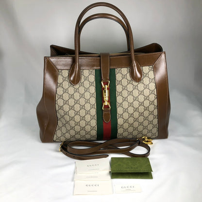 【中古品】【レディース】 GUCCI 649015 グッチ ジャッキー1961 トートバッグ カバン ラージサイズ 188-260608-sm-02-otoh カラー：ベージュ系 万代Net店