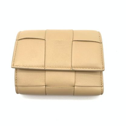 【中古品】【レディース】 BOTTEGA VENETA ボッテガ・ヴェネタ カセット 三つ折りファスナーウォレット 財布 181-260427-ts-02-otoh カラー：ベージュ 万代Net店