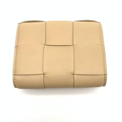 【中古品】【レディース】 BOTTEGA VENETA ボッテガ・ヴェネタ カセット 三つ折りファスナーウォレット 財布 181-260427-ts-02-otoh カラー：ベージュ 万代Net店