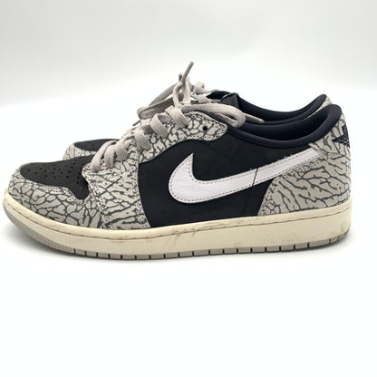 【中古美品】【メンズ】 NIKE ナイキ CZ0790-001 AIR JORDAN 1 RETRO LOW OG "BLACK CEMENT" スニーカー 靴 160-260618-st-07-otoh カラー：ブラック／モスリン－テックグレー/ホワイト 万代Net店