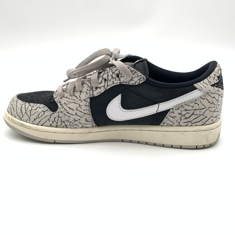 【中古美品】【メンズ】 NIKE ナイキ CZ0790-001 AIR JORDAN 1 RETRO LOW OG "BLACK CEMENT" スニーカー 靴 160-260618-st-07-otoh カラー：ブラック／モスリン－テックグレー/ホワイト 万代Net店
