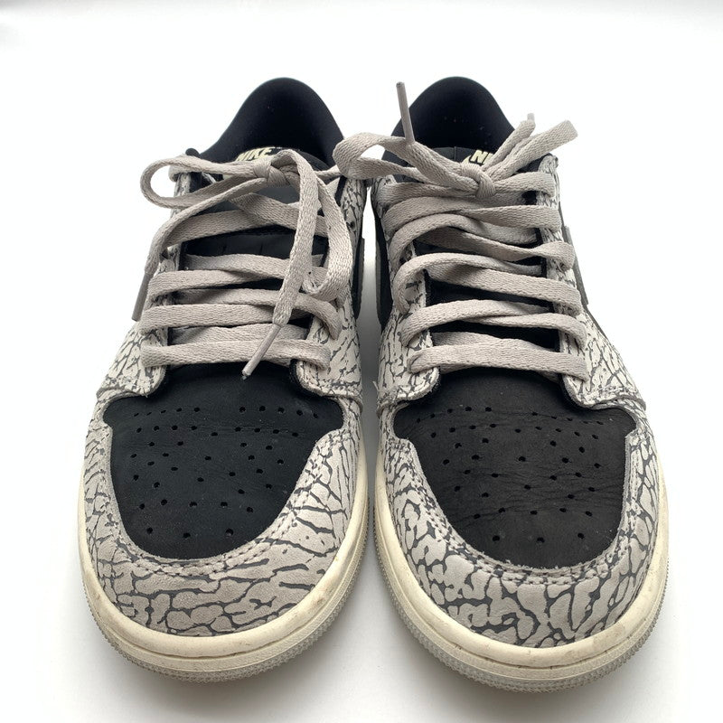 【中古美品】【メンズ】 NIKE ナイキ CZ0790-001 AIR JORDAN 1 RETRO LOW OG "BLACK CEMENT" スニーカー 靴 160-260618-st-07-otoh カラー：ブラック／モスリン－テックグレー/ホワイト 万代Net店