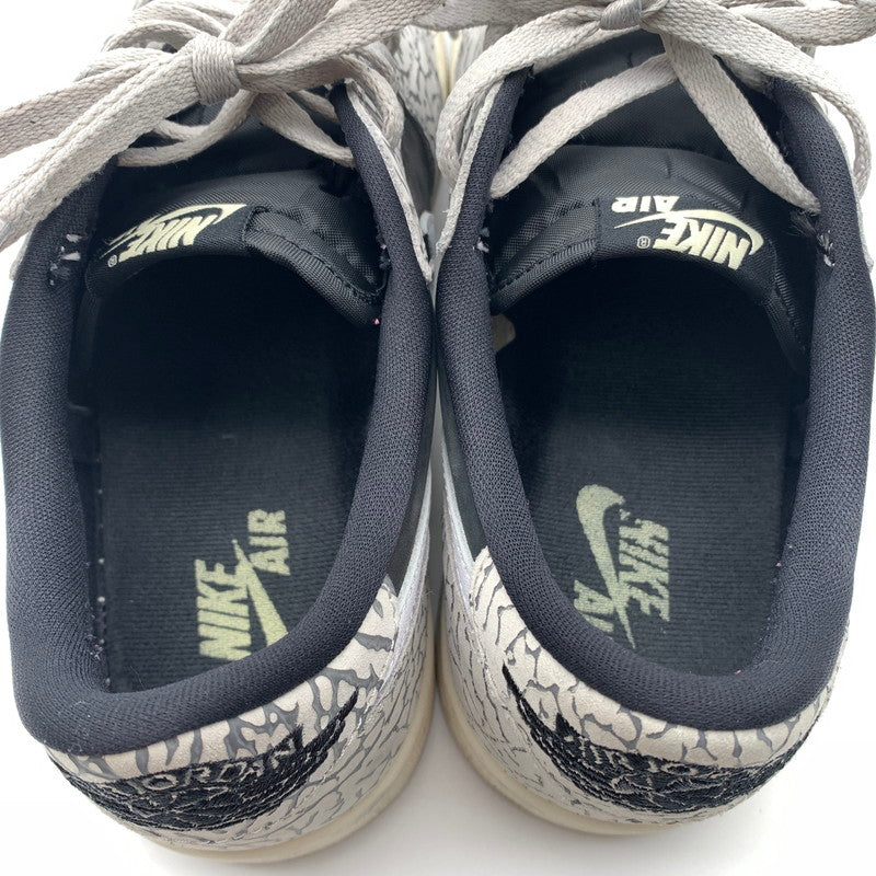【中古美品】【メンズ】 NIKE ナイキ CZ0790-001 AIR JORDAN 1 RETRO LOW OG "BLACK CEMENT" スニーカー 靴 160-260618-st-07-otoh カラー：ブラック／モスリン－テックグレー/ホワイト 万代Net店