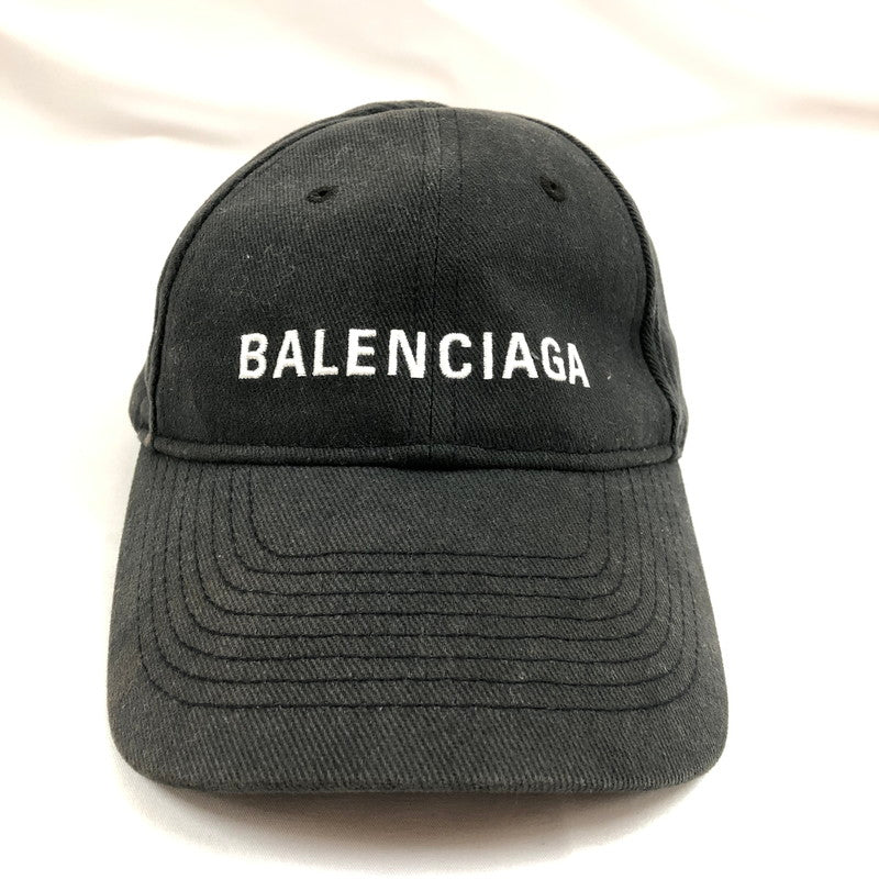 【中古品】【メンズ】 BALENCIAGA バレンシアガ ブラックキャップ 帽子 185-260820-sm-02-otoh カラー：ブラック 万代Net店