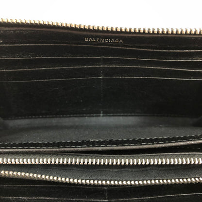 【中古品】【メンズ】 BALENCIAGA バレンシアガ ラウンドジップ長財布 アクセサリー 192-260820-sm-01-otoh カラー：ブラック 万代Net店
