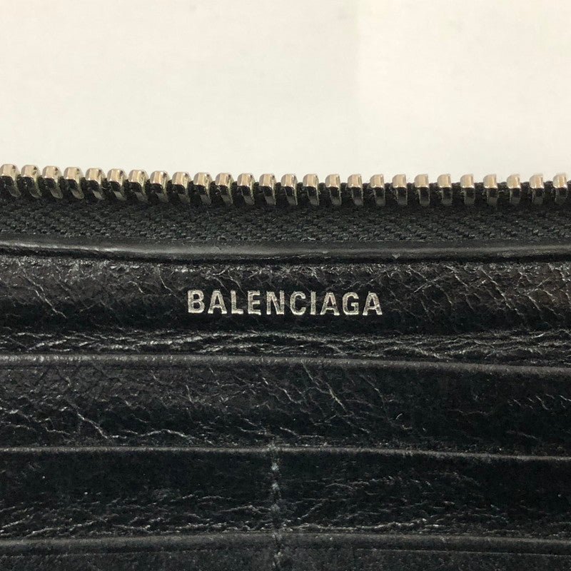 【中古品】【メンズ】 BALENCIAGA バレンシアガ ラウンドジップ長財布 アクセサリー 192-260820-sm-01-otoh カラー：ブラック 万代Net店