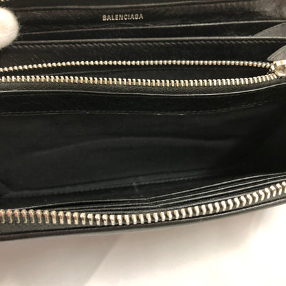 【中古品】【メンズ】 BALENCIAGA バレンシアガ ラウンドジップ長財布 アクセサリー 192-260820-sm-01-otoh カラー：ブラック 万代Net店