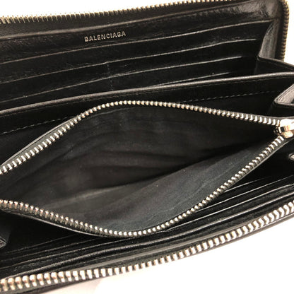 【中古品】【メンズ】 BALENCIAGA バレンシアガ ラウンドジップ長財布 アクセサリー 192-260820-sm-01-otoh カラー：ブラック 万代Net店