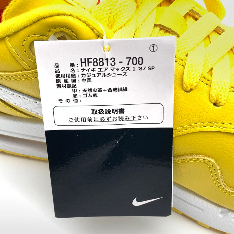 【中古美品】【メンズ】 Supreme × NIKE シュプリーム ナイキ HF8813-700 AIR MAX 1 87 SP スニーカー 靴 160-260601-st-12-otoh カラー：スピードイエロー/ホワイト 万代Net店