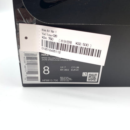 【中古美品】【メンズ】 Supreme × NIKE シュプリーム ナイキ HF8813-700 AIR MAX 1 87 SP スニーカー 靴 160-260601-st-12-otoh カラー：スピードイエロー/ホワイト 万代Net店