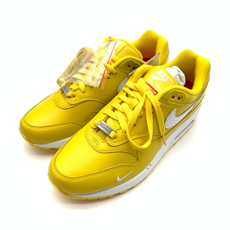 【中古美品】【メンズ】 Supreme × NIKE シュプリーム ナイキ HF8813-700 AIR MAX 1 87 SP スニーカー 靴 160-260601-st-12-otoh カラー：スピードイエロー/ホワイト 万代Net店