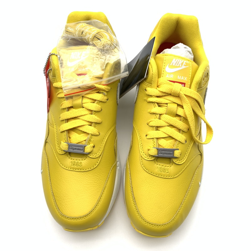 【中古美品】【メンズ】 Supreme × NIKE シュプリーム ナイキ HF8813-700 AIR MAX 1 87 SP スニーカー 靴 160-260601-st-12-otoh カラー：スピードイエロー/ホワイト 万代Net店