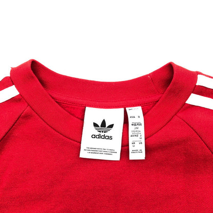 【中古品】【メンズ】 Adidas originals 3 Stripes Crew アディダス オリジナル 3 ストライプス クルーネック スウェットシャツ トレーナー 147-260616-sm-03-otoh サイズ：M カラー：レッド 万代Net店