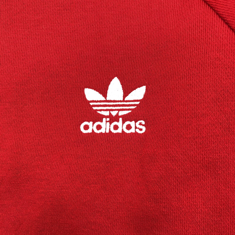 【中古品】【メンズ】 Adidas originals 3 Stripes Crew アディダス オリジナル 3 ストライプス クルーネック スウェットシャツ トレーナー 147-260616-sm-03-otoh サイズ：M カラー：レッド 万代Net店