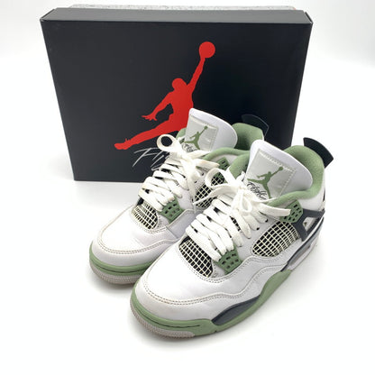 【中古品】【レディース】 NIKE ナイキ AQ9129-103 WMNS AIR JORDAN 4 RETRO スニーカー 靴 160-260601-st-13-otoh カラー：ホワイト/オイルグリーン/ダークアイリス/ニュートラルグレー 万代Net店
