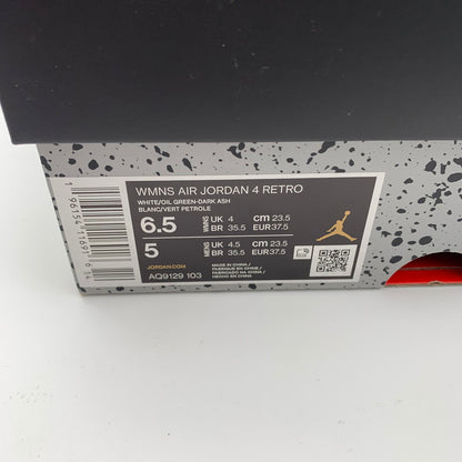 【中古品】【レディース】 NIKE ナイキ AQ9129-103 WMNS AIR JORDAN 4 RETRO スニーカー 靴 160-260601-st-13-otoh カラー：ホワイト/オイルグリーン/ダークアイリス/ニュートラルグレー 万代Net店