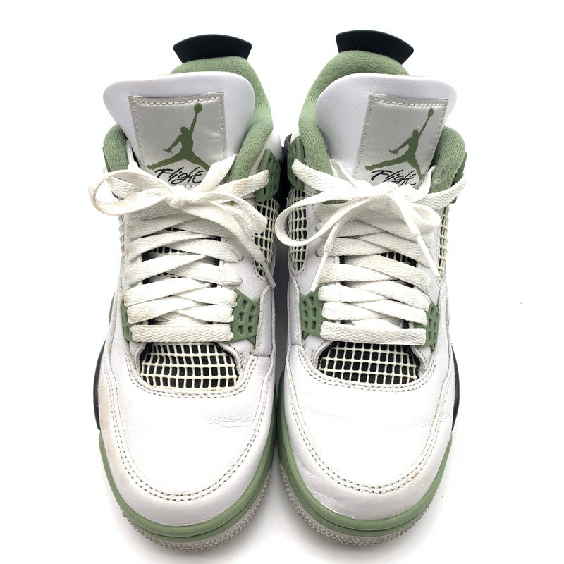 【中古品】【レディース】 NIKE ナイキ AQ9129-103 WMNS AIR JORDAN 4 RETRO スニーカー 靴 160-260601-st-13-otoh カラー：ホワイト/オイルグリーン/ダークアイリス/ニュートラルグレー 万代Net店