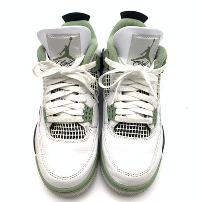 【中古品】【レディース】 NIKE ナイキ AQ9129-103 WMNS AIR JORDAN 4 RETRO スニーカー 靴 160-260601-st-13-otoh カラー：ホワイト/オイルグリーン/ダークアイリス/ニュートラルグレー 万代Net店