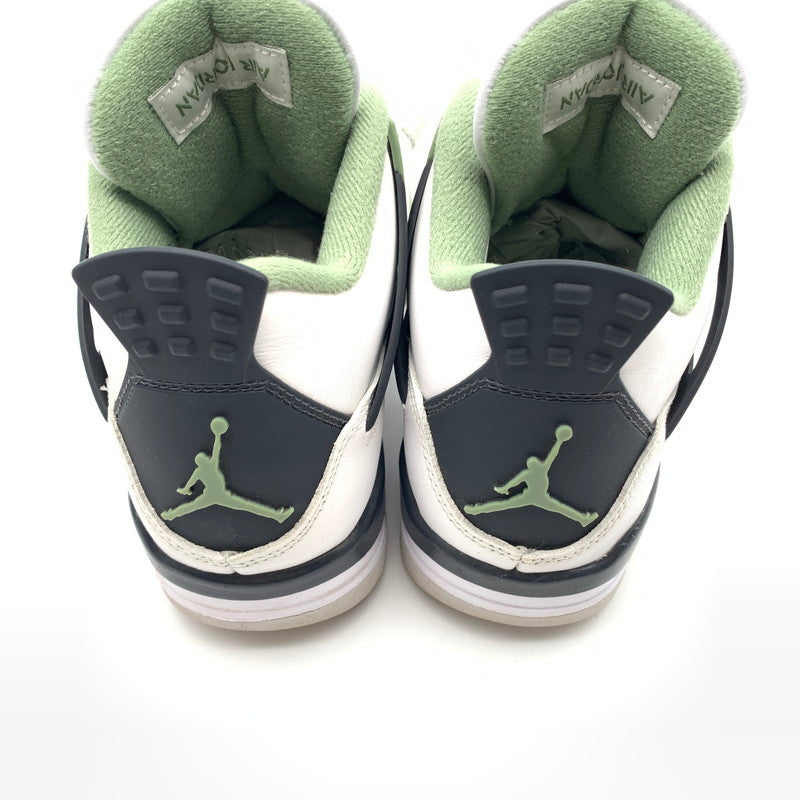 【中古品】【レディース】 NIKE ナイキ AQ9129-103 WMNS AIR JORDAN 4 RETRO スニーカー 靴 160-260601-st-13-otoh カラー：ホワイト/オイルグリーン/ダークアイリス/ニュートラルグレー 万代Net店