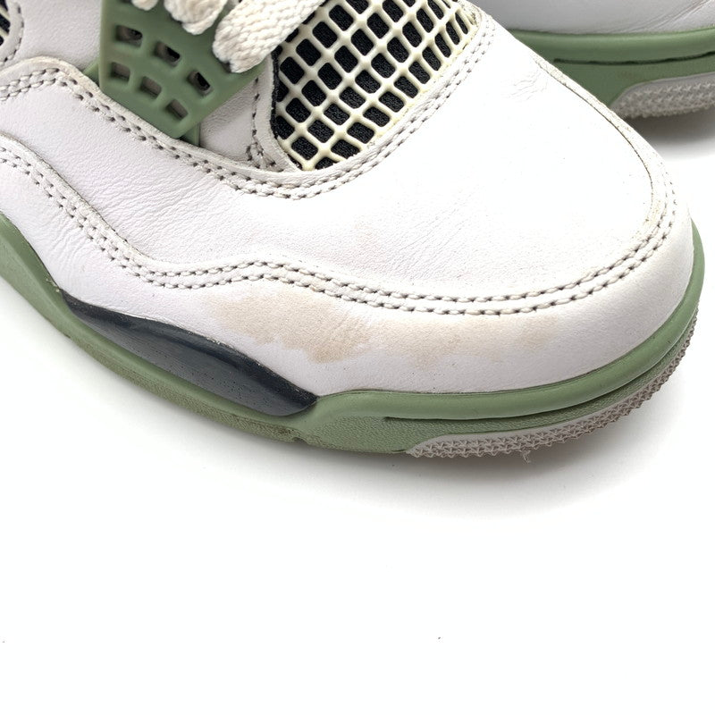 【中古品】【レディース】 NIKE ナイキ AQ9129-103 WMNS AIR JORDAN 4 RETRO スニーカー 靴 160-260601-st-13-otoh カラー：ホワイト/オイルグリーン/ダークアイリス/ニュートラルグレー 万代Net店