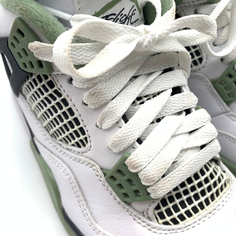 【中古品】【レディース】 NIKE ナイキ AQ9129-103 WMNS AIR JORDAN 4 RETRO スニーカー 靴 160-260601-st-13-otoh カラー：ホワイト/オイルグリーン/ダークアイリス/ニュートラルグレー 万代Net店
