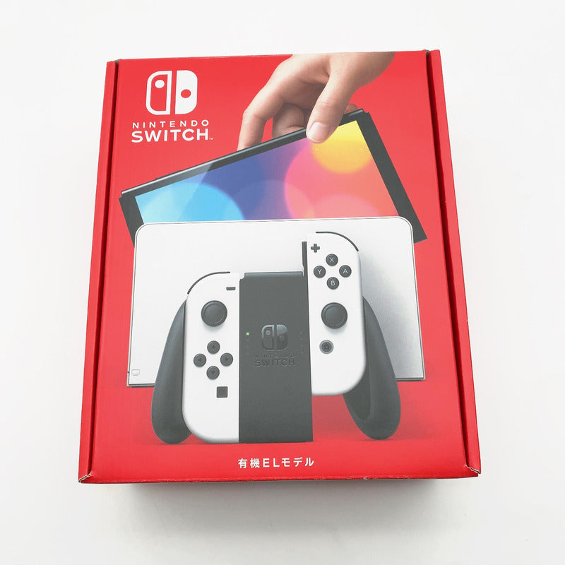 【中古美品】 開封済み　Nintendo Switch(有機ELモデル) Joy-Con(L) (R) ホワイト 本体 034-261020-st-01-otoh 万代Net店