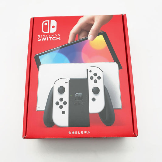 【中古美品】 開封済み　Nintendo Switch(有機ELモデル) Joy-Con(L) (R) ホワイト 本体 034-261020-st-01-otoh 万代Net店