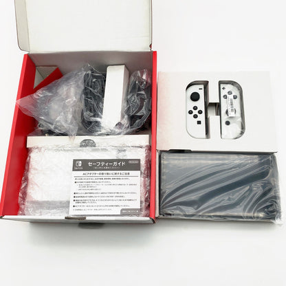 【中古美品】 開封済み　Nintendo Switch(有機ELモデル) Joy-Con(L) (R) ホワイト 本体 034-261020-st-01-otoh 万代Net店