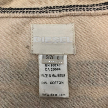 【中古品】【メンズ】 DIESEL ディーゼル ヴィンテージ風 フルジップアップ パーカー 147-260617-sm-08-otoh サイズ：L カラー：薄いベージュ 万代Net店