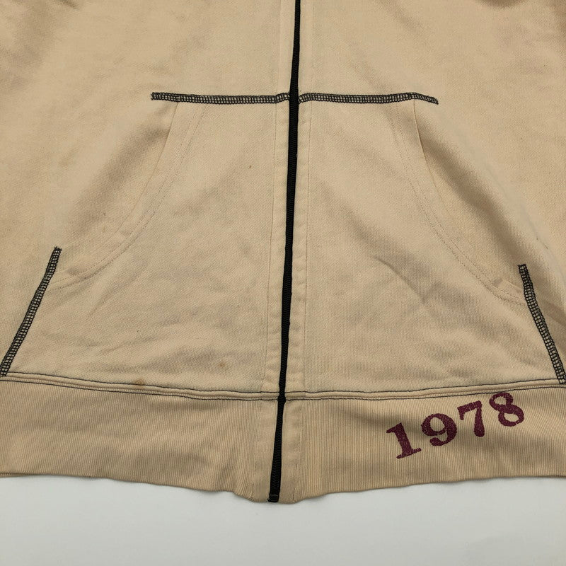 【中古品】【メンズ】 DIESEL ディーゼル ヴィンテージ風 フルジップアップ パーカー 147-260617-sm-08-otoh サイズ：L カラー：薄いベージュ 万代Net店