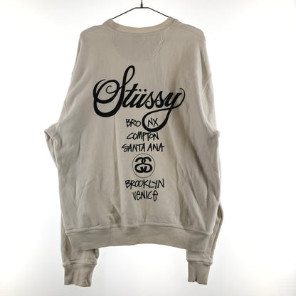 【中古品】【メンズ】 STUSSY World Tour Crew ステューシー ワールドツアー クルーネック スウェット 147-260617-sm-07-otoh カラー：クリーム系カラー 万代Net店