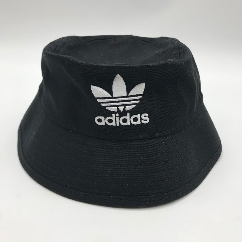【中古品】【メンズ】 アディダス adidas ロゴ入りバケットハット バケハ 185-260620-sy-07-otoh サイズ：55ｃm カラー：ブラック系 万代Net店