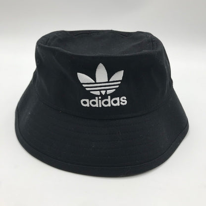 【中古品】【メンズ】 アディダス adidas ロゴ入りバケットハット バケハ 185-260620-sy-07-otoh サイズ：55ｃm カラー：ブラック系 万代Net店