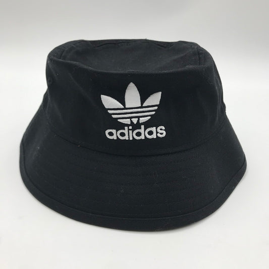 【中古品】【メンズ】 アディダス adidas ロゴ入りバケットハット バケハ 185-260620-sy-07-otoh サイズ：55ｃm カラー：ブラック系 万代Net店