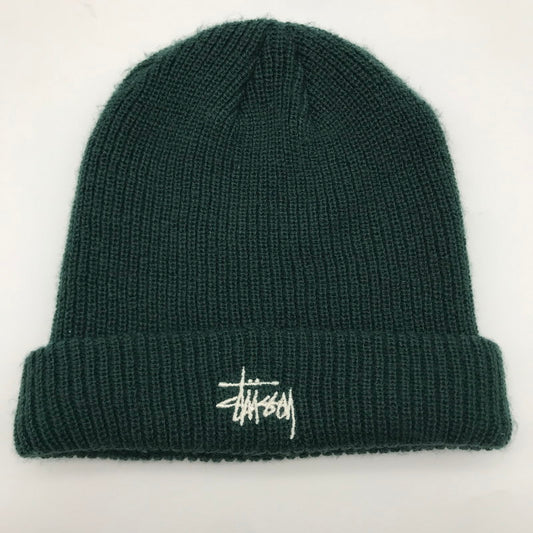 【中古品】【メンズ】 ステューシー STUSSY ニット帽 ビーニー 185-260620-sy-03-otoh カラー：ダークグリーン系 万代Net店
