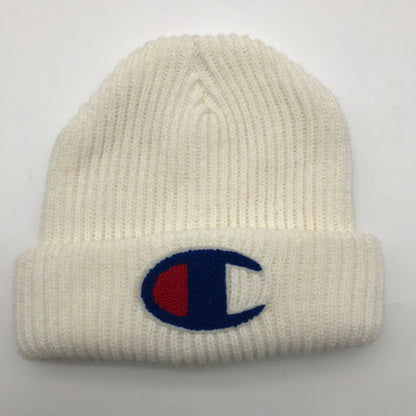 【中古品】【メンズ】 チャンピオン Champion ビッグロゴニット ニット帽 185-260620-sy-05-otoh カラー：ホワイト系 万代Net店