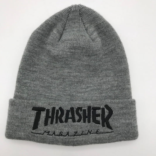 【中古品】【メンズ】 スラッシャー THRASHER ニット帽 185-260620-sy-04-otoh サイズ：フリー カラー：グレー系 万代Net店