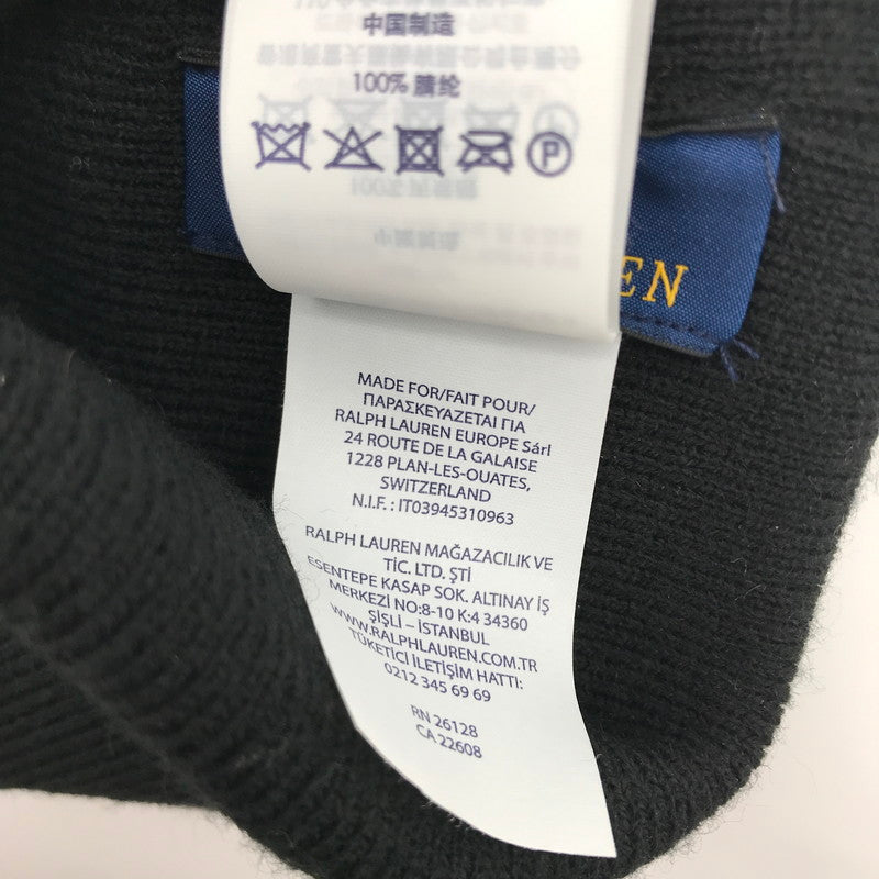 【中古品】【メンズ】 ポロラルフローレン POLO RALPH LAUREN BIG PONY Cuff Hat　ニットキャップ 185-260620-sy-06-otoh カラー：ブラック系 万代Net店